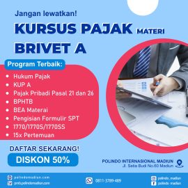 Kursus Pajak Materi Brivet A di Madiun