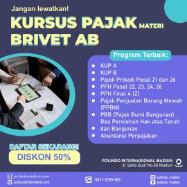 Kursus Pajak Materi Brivet A dan B di Madiun